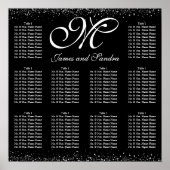 Silver Glitter Night Sky Poster (Voorkant)