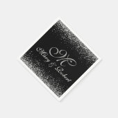 Silver Glitter Night Sky Servet (Hoek)