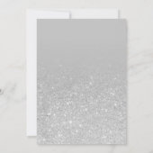 Silver glitter ombre ballonnen grijs Quinceañera Kaart (Achterkant)