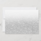 Silver glitter ombre chic modern Sweet 16 Kaart (Achterkant)