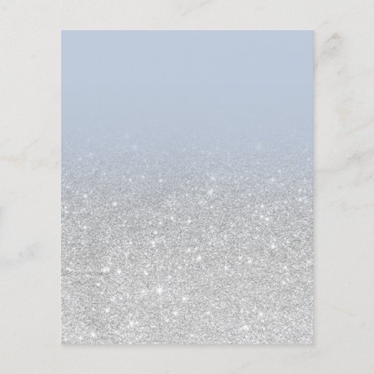 Silver glitter ombre dusty blue budget bruiloft (Achterkant)