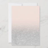 Silver glitter ombre het manuscriptfoto sparen de  save the date (Achterkant)