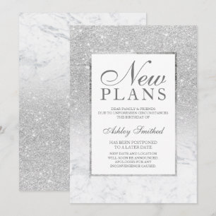 Silver glitter ombre marble stelt nieuwe plannen u kaart
