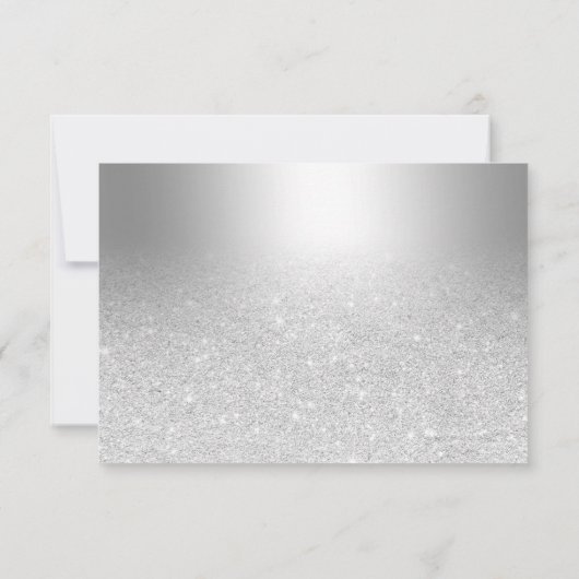 Silver glitter ombre metallic folie bedankt (Achterkant)