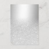 Silver glitter ombre metallic folie details informatiekaartje (Achterkant)