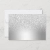 Silver glitter ombre metallic folie RSVP bruiloft (Achterkant)