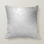 Silver glitter ombre metallic sparkles confetti kussen<br><div class="desc">Een luxe zilveren glitter ombre metallic sparkles confetti.</div>