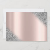 Silver Glitter Ombre Roos Gold sparen de datum Save The Date (Achterkant)