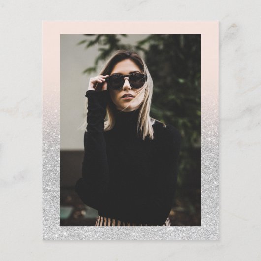 SIlver glitter ombre roze fotobudget Sweet 16 (Achterkant)