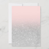 Silver glitter ombre roze typografie Sweet 16 Kaart (Achterkant)