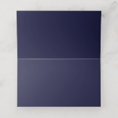 Silver Glitter op Royal Blue Rozen Plaatskaartje (Binnenkant ongevouwen)