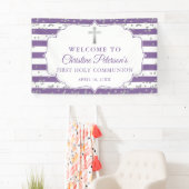 Silver Glitter Paars First Heilige Communauteit We Spandoek (Insitu)