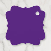 Silver Glitter Paarse 50e verjaardagsfeestje Bedankjes Labels (Achterkant)