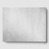 Silver Glitter Paarse Floral 100th Birthday Party Gastenboek (Achterkant)