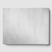 Silver Glitter Paarse Floral 90th Birthday Party Gastenboek (Achterkant)