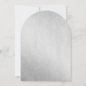 Silver Glitter Paarse Floral Vow Vernieuwingsboog Kaart (Achterkant)