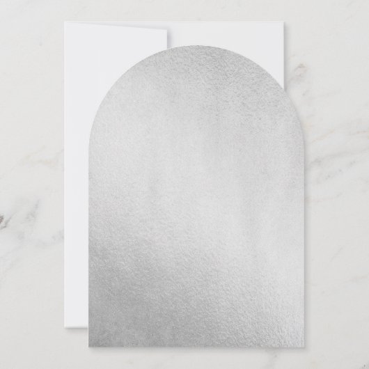 Silver Glitter Paarse Floral Vow Vernieuwingsboog Kaart (Achterkant)