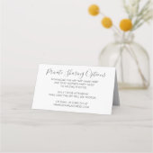 Silver Glitter Party Hashtag Mini Sign-kaarten Plaatskaartje (Achterkant)