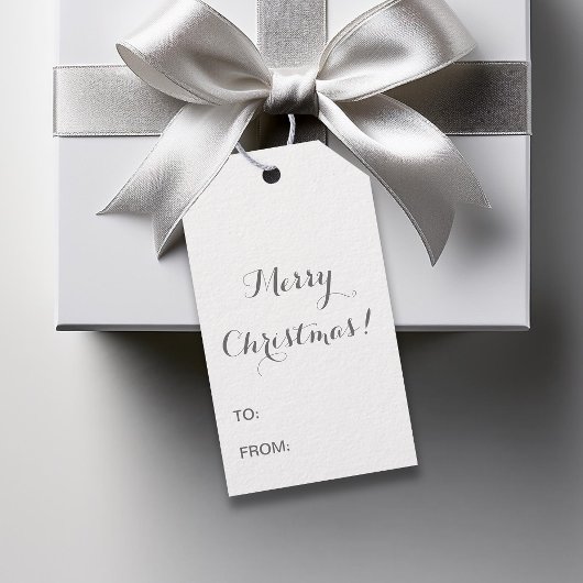 Silver Glitter Pattern Kijk-like Deer Head Cadeaulabel