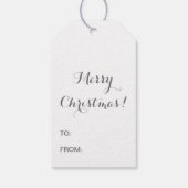 Silver Glitter Pattern Kijk-like Deer Head Cadeaulabel (Achterkant)