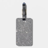 Silver Glitter Pattern-ontwerp Bagagelabel (Achterkant verticaal)