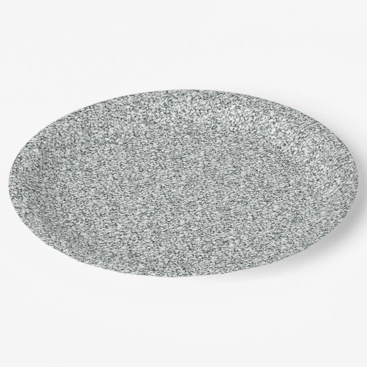 Silver Glitter Pattern Papieren Bordje (Gekanteld)