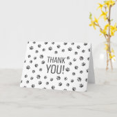 Silver Glitter Paw Prins | Dank u wel Kaart (Gele Bloem)