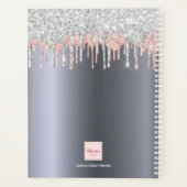 Silver glitter pink beauty Lounge appoints 2022 Planner (Achterkant)