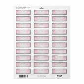 Silver Glitter Pink bedankt RSVP Delicate Etiket (Full Sheet)