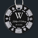 Silver Glitter Poker Chip Casino Wedding Party Bedankjes Labels<br><div class="desc">Viel in stijl met deze trendy pokerspaander die labels begunstigt. Het ontwerp is gemakkelijk te personaliseren met je eigen formulering en je familie en vrienden zullen enthousiast zijn als ze deze geweldige partij ontvangen die labels bevoordeelt.</div>