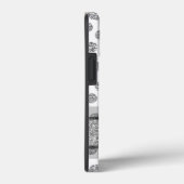 Silver Glitter Polka Dot Pattern met Monogram Case-Mate iPhone Case (Achterkant / Rechts)