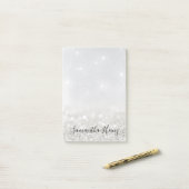 Silver Glitter post-it noten Post-it® Notes (Op bureau)