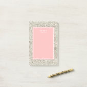 Silver Glitter Post-it® Notes (Op bureau)