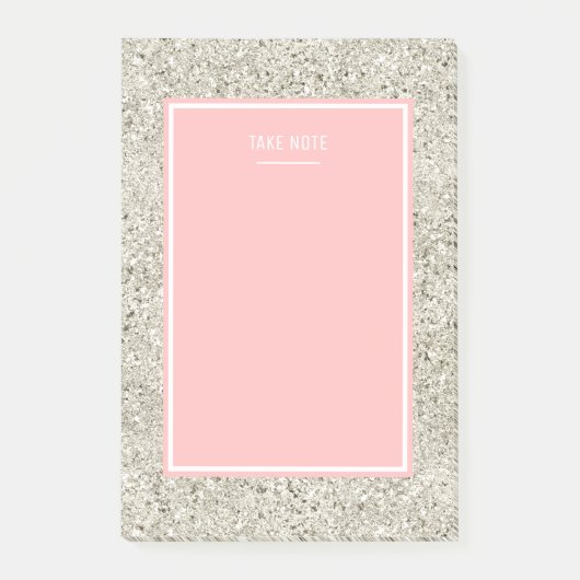 Silver Glitter Post-it® Notes (Voorkant)