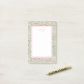 Silver Glitter Post-it® Notes (Op bureau)