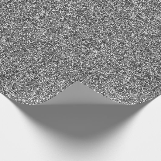 Silver Glitter Print wrappers Cadeaupapier (Hoek)