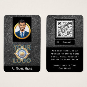 Silver Glitter Private Security IT Professional Visitekaartje
