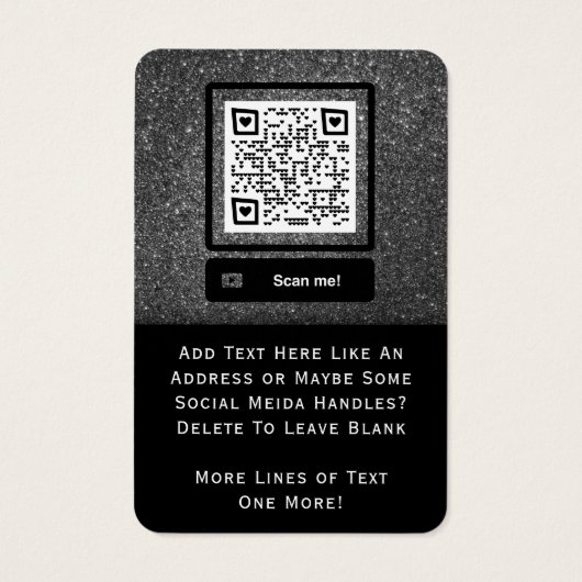 Silver Glitter Private Security IT Professional Visitekaartje (Achterkant)