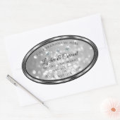 Silver Glitter Product Labels mousserende diamante (Envelop)