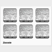 Silver Glitter Product Labels mousserende diamante (Vel)