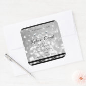 Silver Glitter Product Labels mousserende diamante (Envelop)
