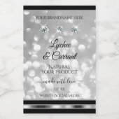 Silver Glitter Product Labels mousserende diamante Voedselcontainer Etiket (Enkel label)