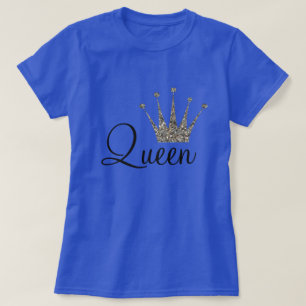 Silver Glitter Queen T-shirt