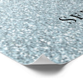 Silver Glitter Quinceañera 15th Birthday Welcome Poster (Hoek)