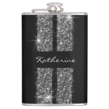 Silver Glitter Race Stripe Aangepast, aangepast