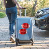 Silver Glitter Red Folie Naam Titel Naam Sticker (Koffer Insitu)