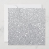 Silver Glitter Rehearsal Invite Kaart (Achterkant)