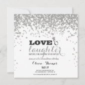 Silver Glitter Rehearsal Invite Kaart (Voorkant)