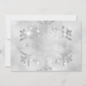 Silver Glitter & Ribbon | Vakantiedagen Kaart (Achterkant)