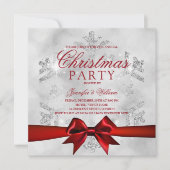 Silver Glitter & Ribbon | Vakantiedagen  Kaart (Voorkant)